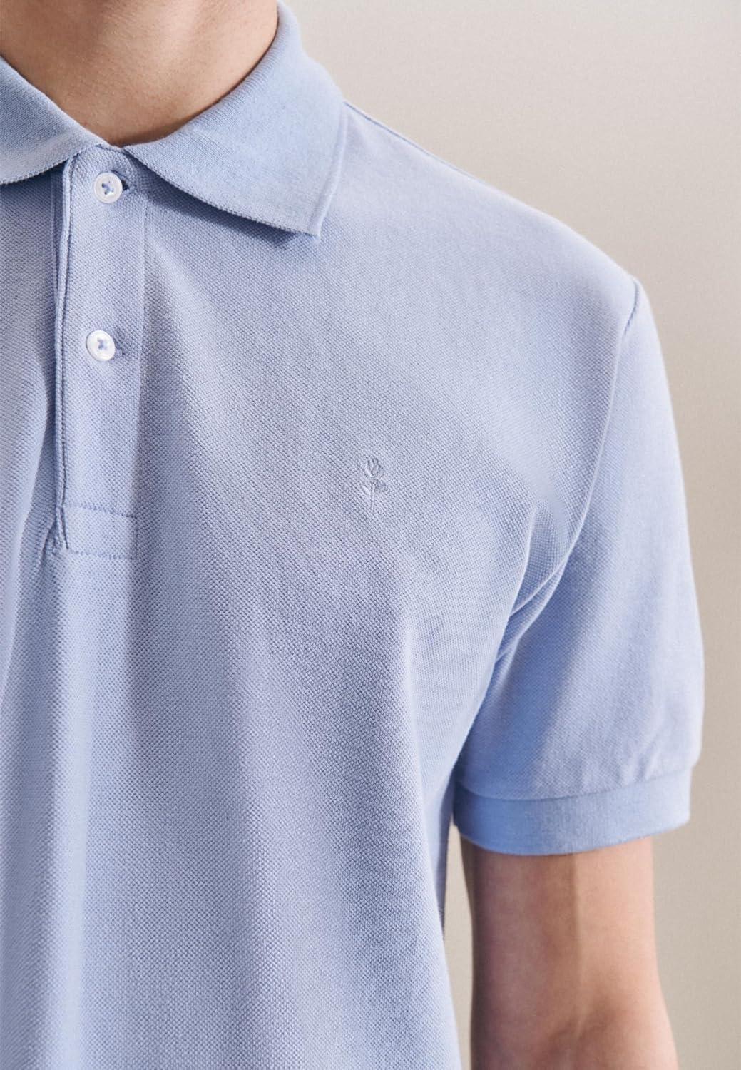 Seidensticker Herren Slim Fit-Poloshirt Kurzarm Polo Shirt XL Hellblau, XL Hellblau