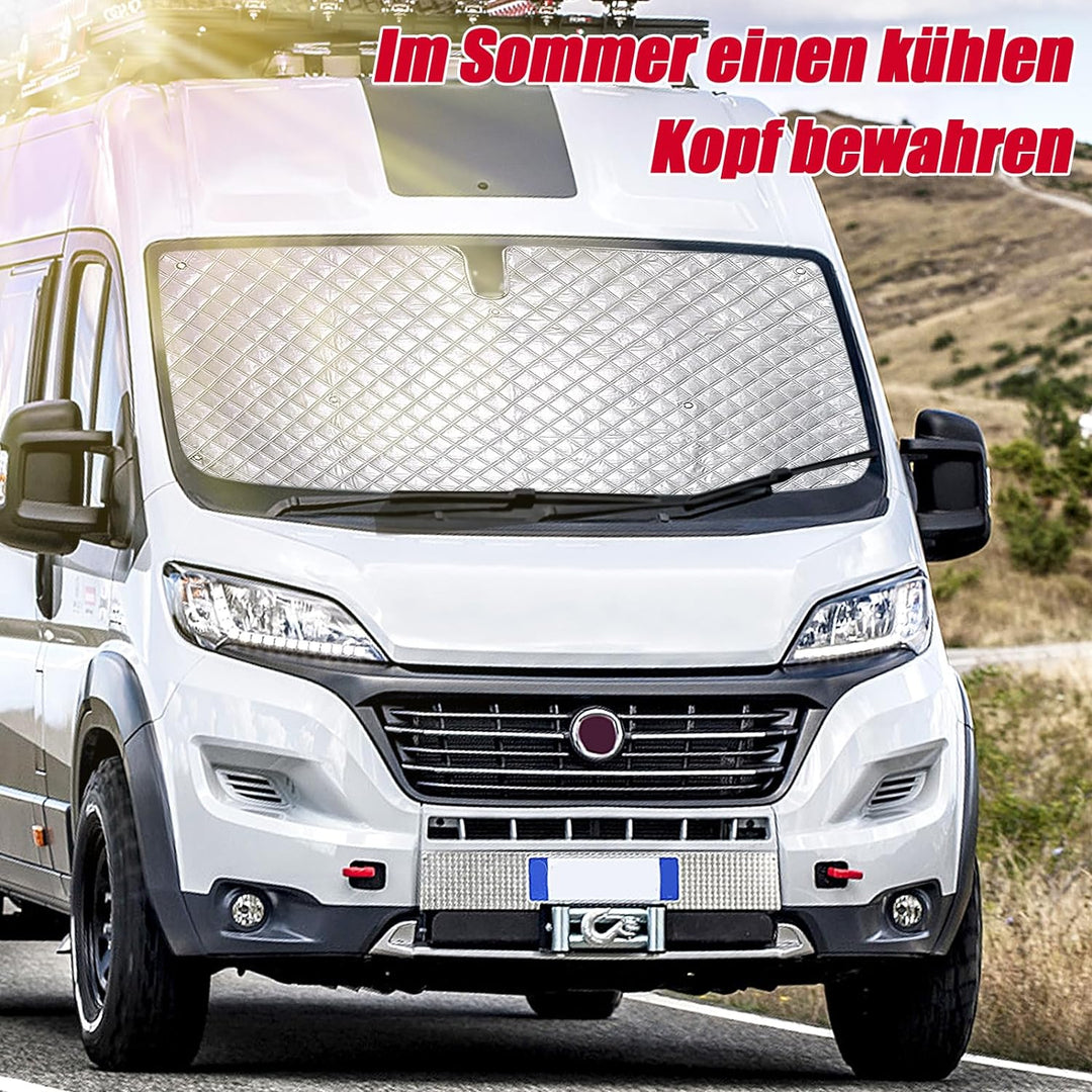 Sonnenschutz Auto Frontscheibe, Technology Thermomatte Kompatibel mit FIAT Ducato Citroën Jumper 200