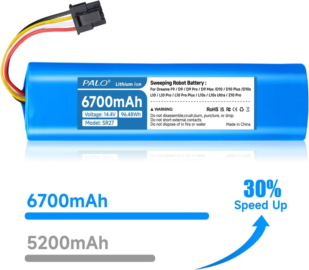 6700mah Ersatz akkus für Staubsauger Li-ion für Xiaomi Mi Roboter S5 S50 S55 S6 S7, Xiaomi Mijia Rob