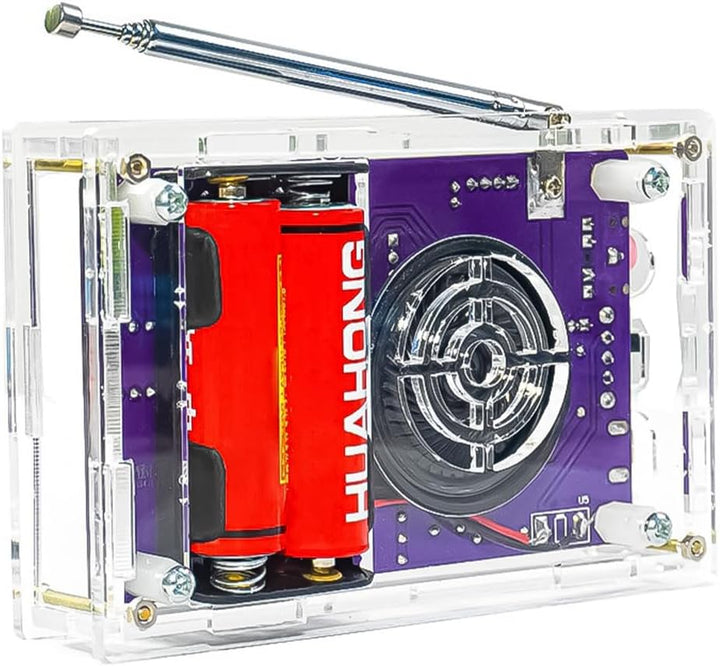 Hsthe Sea Elektronisches FM-Radio FM 87–108 MHz, tragbar, DIY, 2 Power-Modi mit Kopfhöreranschluss,