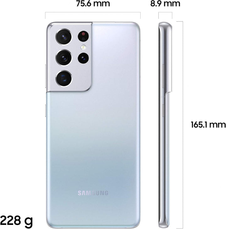 Samsung GALAXY S21 Ultra 5G Smartphone 512GB phantom silver Android 11.0 G998B 512GB Silver, 512GB S