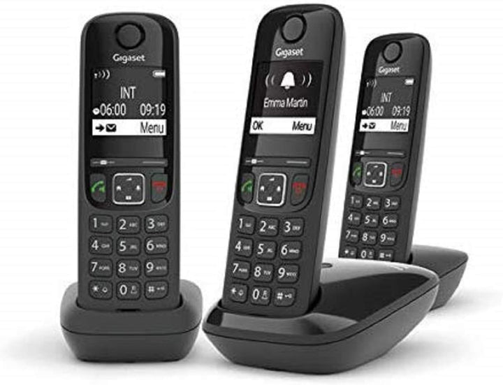 Gigaset AS690 TRIO - 3 Schnurlose DECT Telefone, schwarz