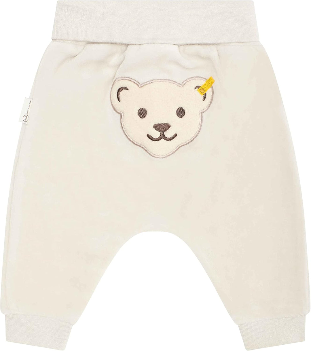 Steiff Unisex Baby Basic Jogginghose mit Beinbündchen Lässige Hose 62 Wind Chime, 62 Wind Chime