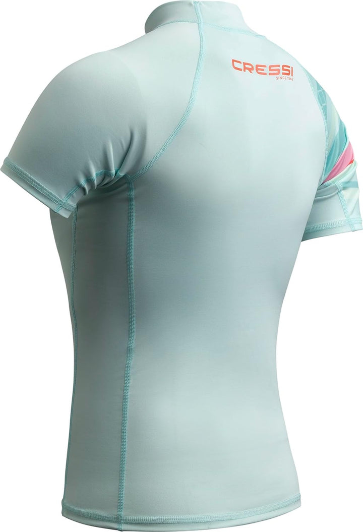 Cressi Shield Lady Rash Guard Short/SL - Protective Short Sleeve Rash Guard für SUP und Wassersport,