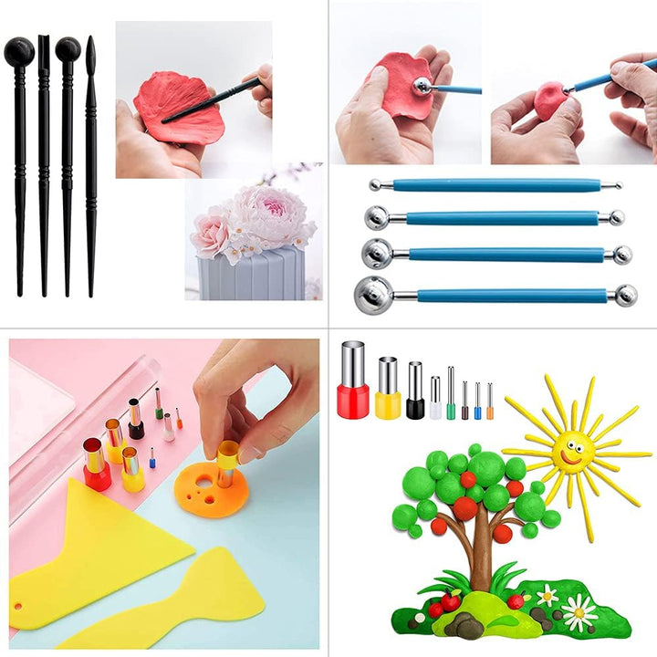 Secwell 58 Stück Polymer Clay Tools Modellierwerkzeug Set Sculpting Werkzeug Kit für DIY-Tonkeramikh