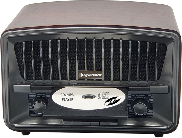 Roadstar HRA-270CD+BT Tragbares CD-Radio Vintage Digital Dab/Dab+/FM, CD-MP3-Player, Bluetooth, USB,