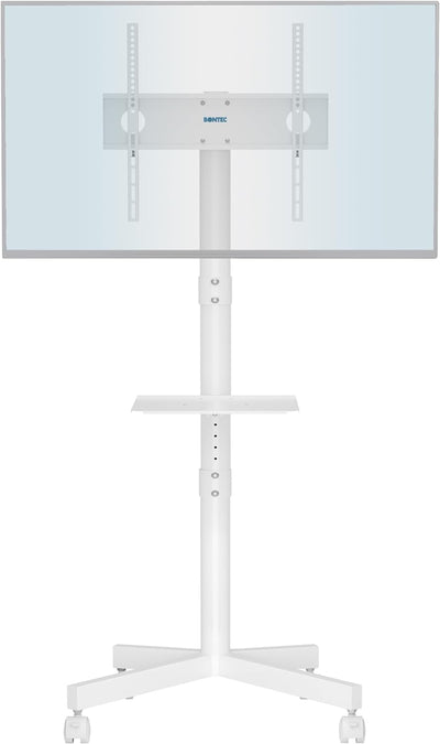 BONTEC Mobiler TV Ständer auf Rollen für 23-60 Zoll Plasma/LCD/LED Fernseher, Tragbarer TV Stand mit