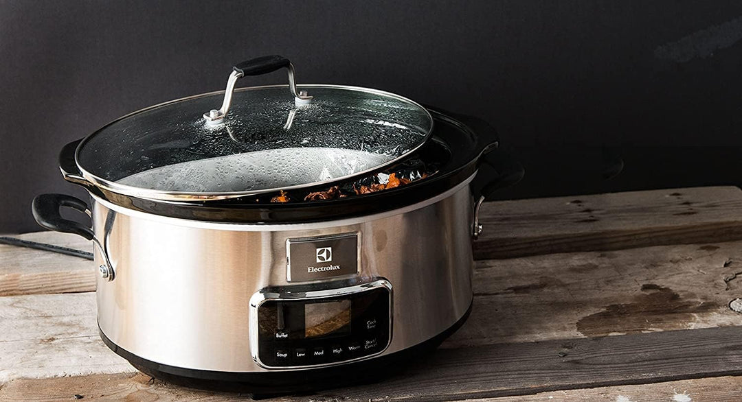 Electrolux ESC7400 Slow Cooker - Slow Cooker aus Edelstahl mit 6 vordefinierten Programmen, 235 W, 6