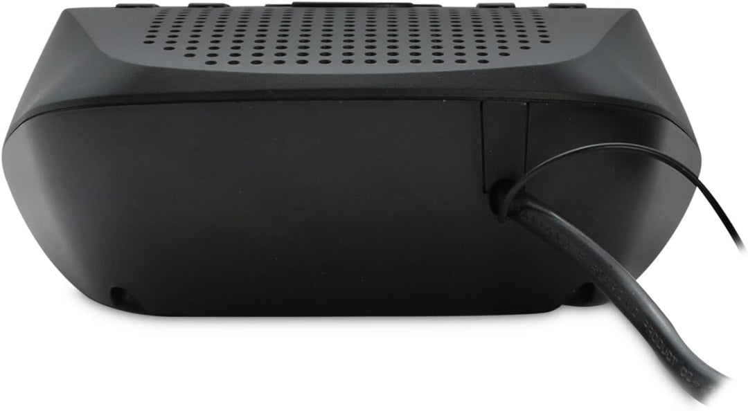 Metronic 477003 Uhrenradio - Radiowecker Schlummerfunktion - Sleeptimer Roter Zeitanzeige - Schwarz,