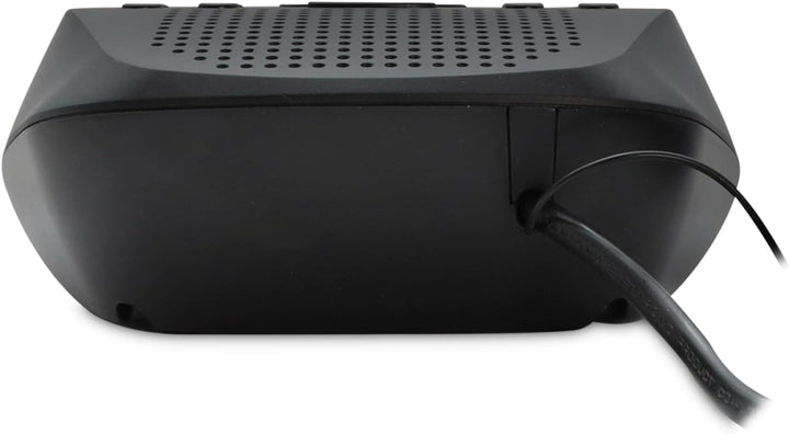 Metronic 477003 Uhrenradio - Radiowecker Schlummerfunktion - Sleeptimer Roter Zeitanzeige - Schwarz,