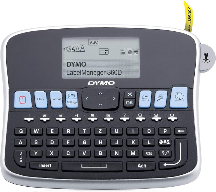 DYMO LabelManager 360D Professionelles Beschriftungsgerät | Etikettiergerät mit QWERTZ Tastatur | Ei