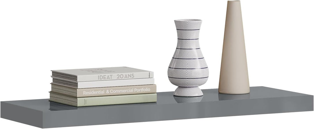 WOLTU Wandregal Set von 3 Regalen Wandboard Freischwebend Schweberegal CD DVD Regal Bücherregal Holz