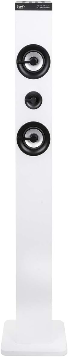 Trevi, XT 101 BT Soundtower, Lautsprecher-Turm mit Bluetooth, MP3, USB, SD, Aux-In Bianco