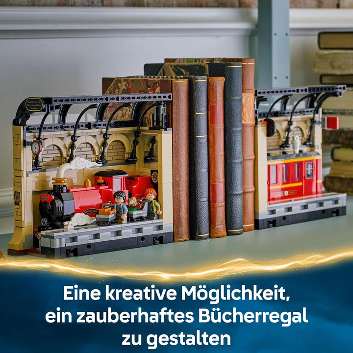 LEGO Harry Potter Buchstütze: Hogwarts Express - Set mit Spielzeug Zug, 2 Minifiguren inkl. Ron Weas