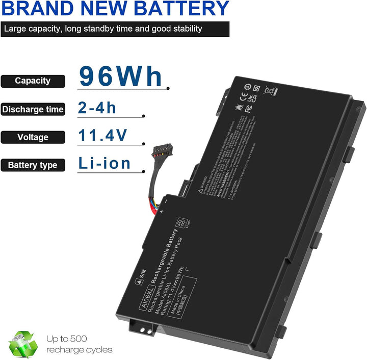 ASUNCELL 96Wh AI06XL Laptop Akku für HSTNN-LB6X HSTNN-C86C 808397-421 808451-001 808451-002 AI06096X