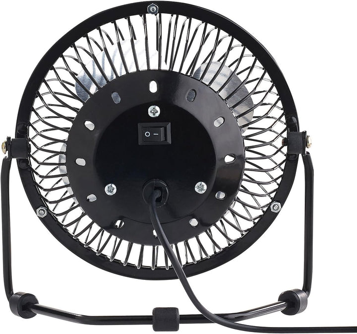 PEARL Ventilator USB: 2er-Set Mini-USB-Tischventilatoren, Vollmetall, neigbar um 360°, 2,5 W (Tisch-
