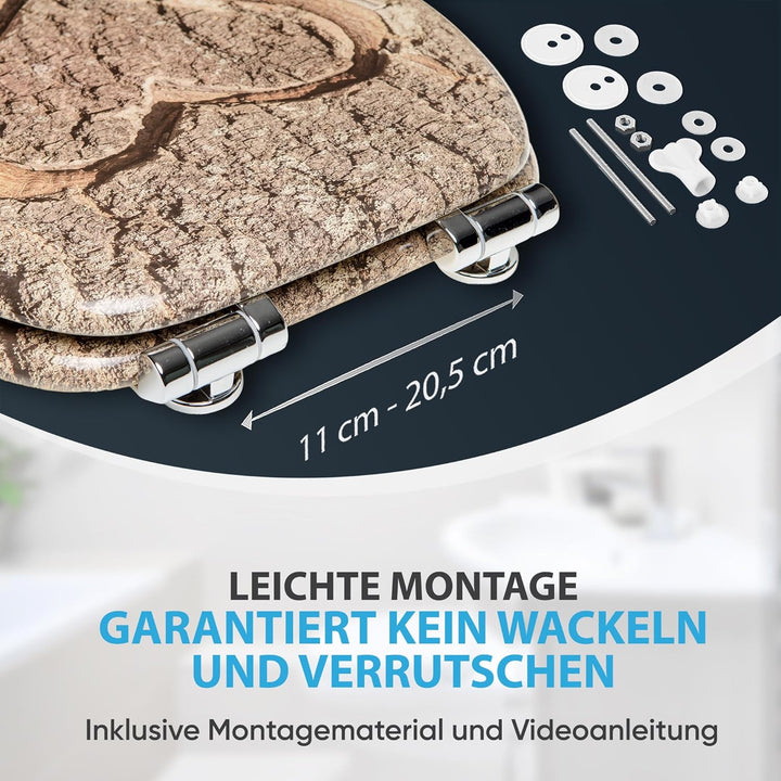 Sanilo WC-Sitz mit Absenkautomatik I Hochwertiger Toilettensitz aus Holz I Toilettendeckel in versch