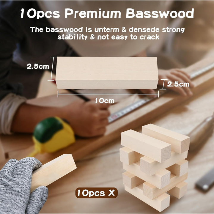 HOMCA Holz Schnitzwerkzeug Set, 23 in 1 Schnitzset mit 7 Schnitzmesser fĂŒr Kinder&Erwachsene, Holzwe