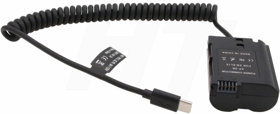 HangTon Power Bank C PD 9V 12V USB C zu EP-5B DC Koppler für Nikon D7000 D7100 D7200 D7500 D500 D610