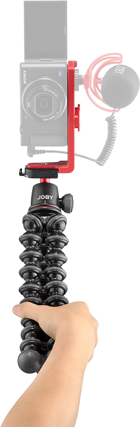 JOBY GorillaPod 3K Vert Kit, Kompaktes, flexibles 3K-Stativ und 3K-Kugelkopf mit vertikaler L-Halter