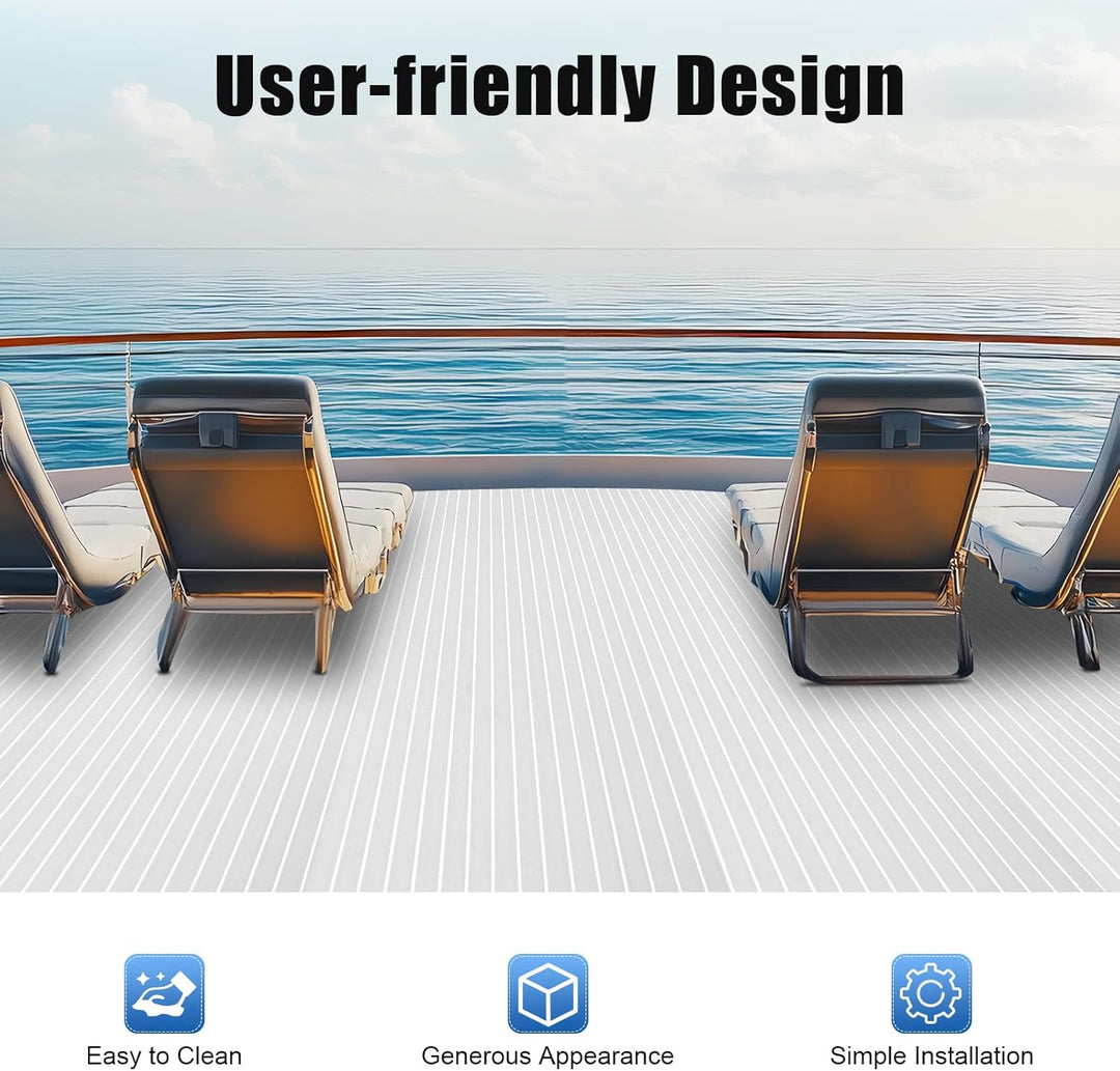 BJTDLLX Eva Schaum Teak Decking Boots Bodenbelag Selbstklebend rutschfeste Matten Blatt Bootsfussbod