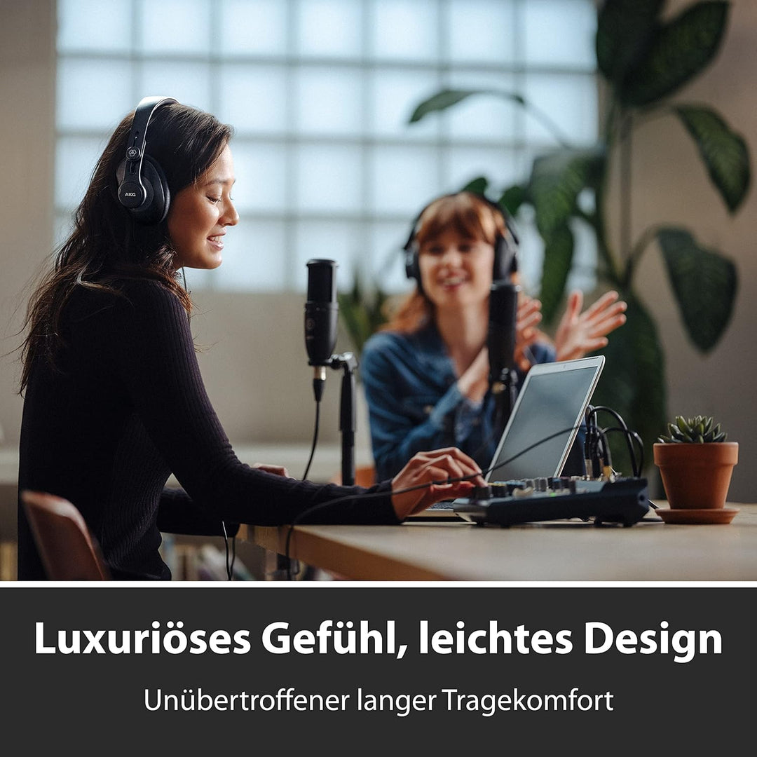 AKG K371 Geschlossener Over-Ear-Studiokopfhörer zum Zusammenklappen, Schwarz