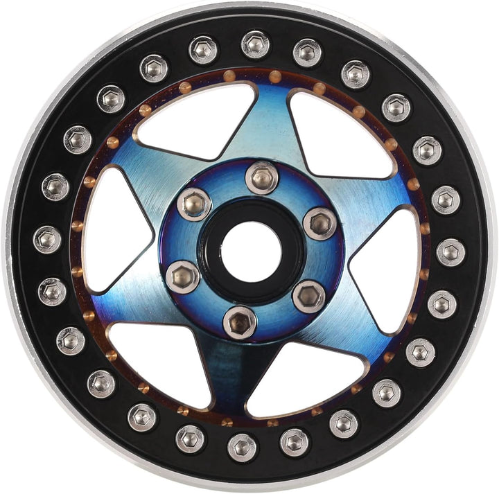 INJORA 1.9" Beadlock Felge - 143g Super Heavy Messing & Aluminium Deep Dish Felge für 1/10 RC Crawle