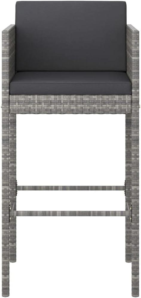 vidaXL Gartenbar Set 3-TLG. mit Kissen Theke Bar Tresen Gartentheke Bartisch Stehtisch Barhocker Bar
