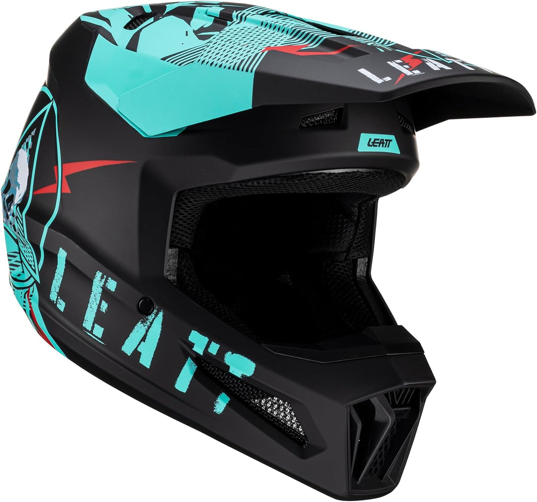 Leatt 2.5 Motocross Helm (Black Matt/Blue,XXL (63/64))