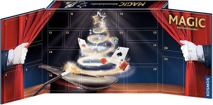 KOSMOS 698867 - MAGIC Zauber Adventskalender 2019, Spannende Zaubertricks und Zauber-Utensilien für