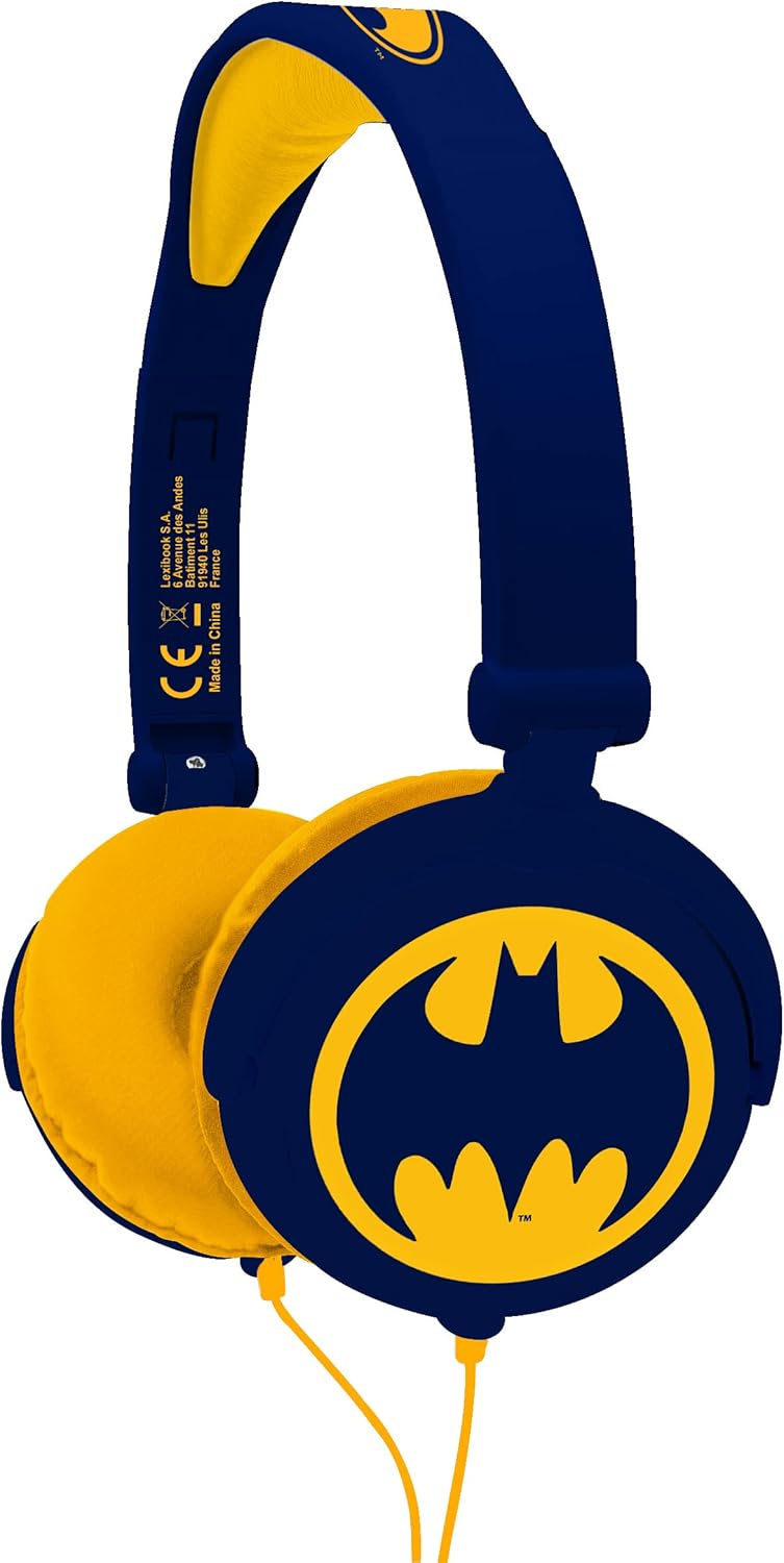 Lexibook HP015BAT Stereo Warner Batman-Stereokopfhörer, kinderfreundliche Kraft, faltbar und einstel
