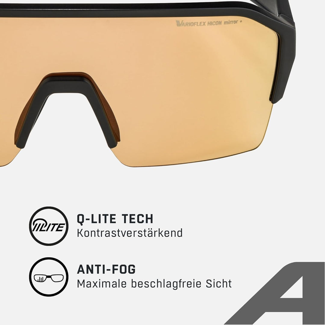 ALPINA Unisex Sport- & Fahrradbrille Sportbrille (1er Pack) Einheitsgrösse Black Matt, Einheitsgr&#x