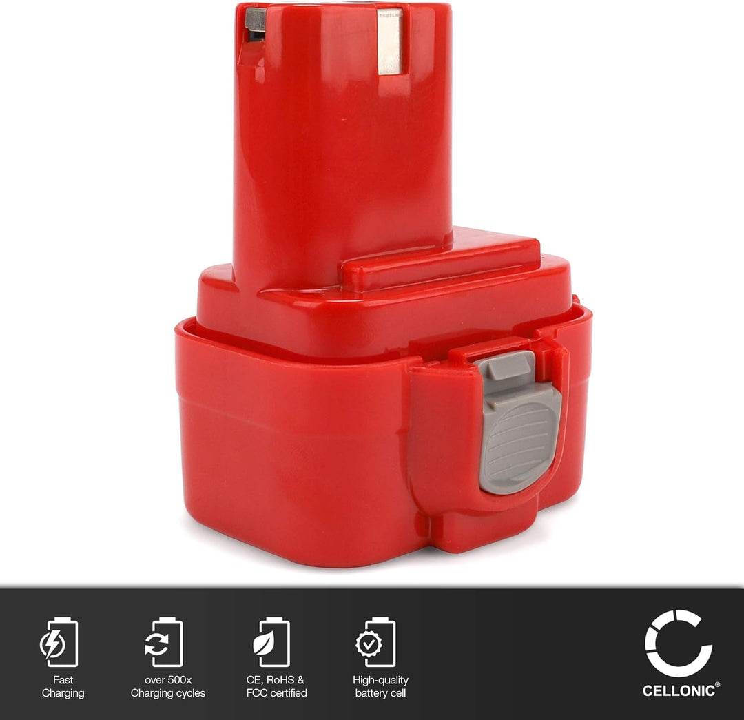 CELLONIC® Ersatz Akku für Makita BMR100, 6222d, 6261D, 6207D, 6204D, 6226D, 6260D Ersatzakku 9120, 9