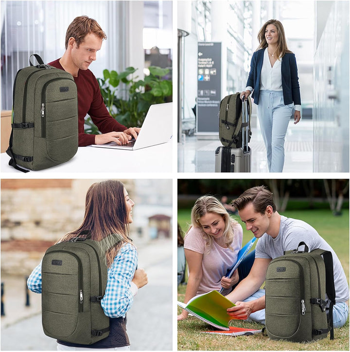 AMBOR Laptop Rucksack Herren mit USB-Ladeanschluss Rucksack Damen Anti-Diebstahl Rucksack für 17,3 Z