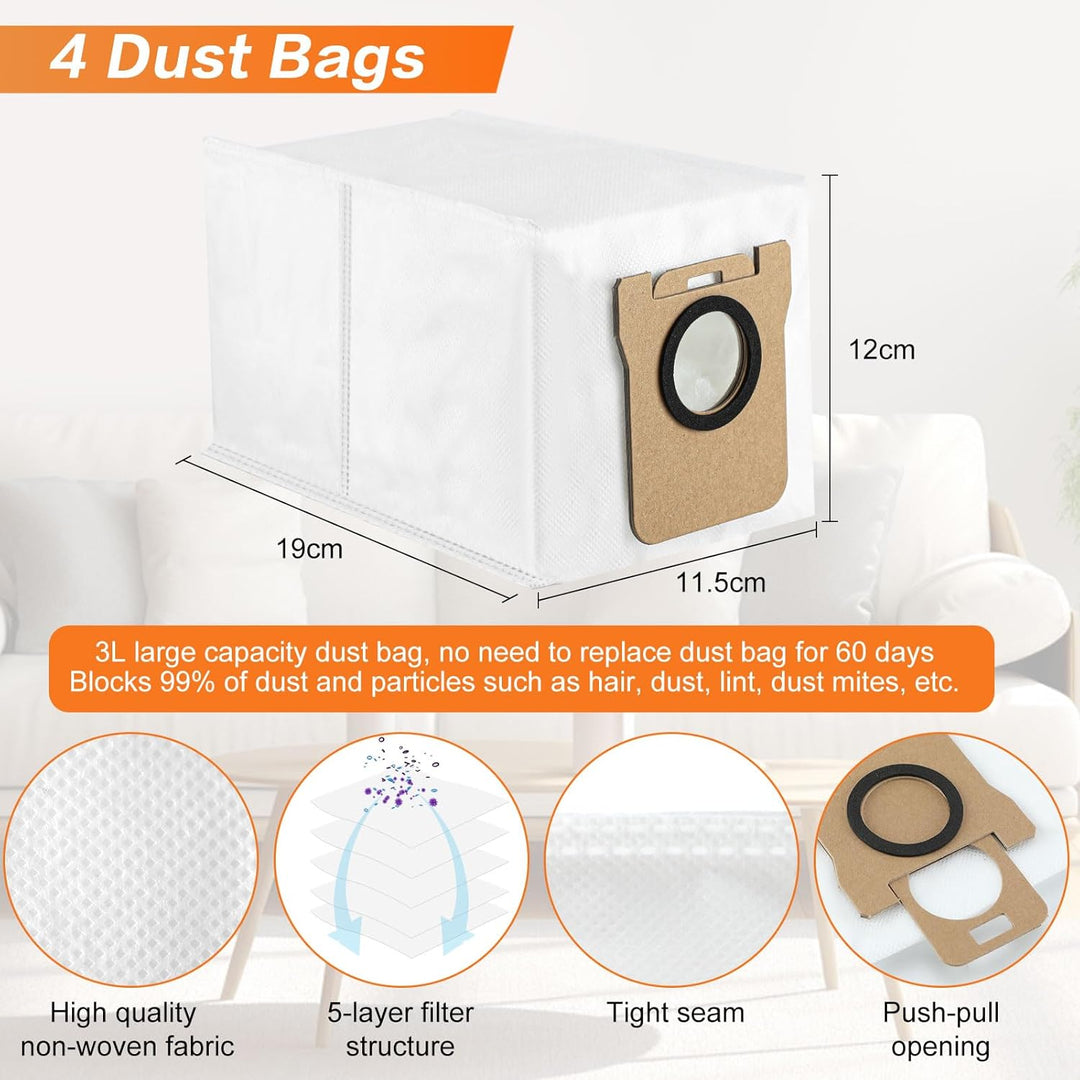 Spofan Zubehör Ersatz für Xiaomi X20+/X10+ Plus, für Dreame L10s Ultra/L10 Ultra/L10 Prime Saugrobot