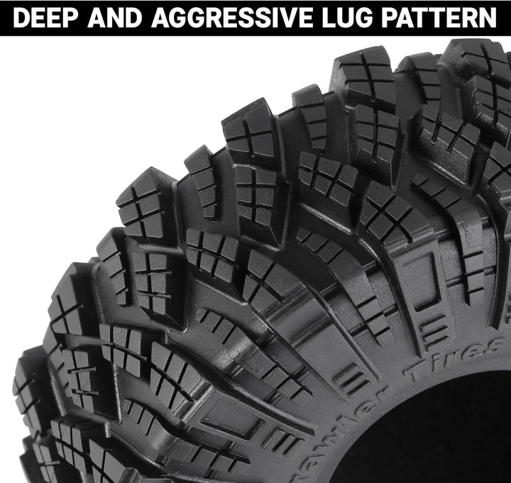 INJORA 1.9 Mud Terrain Reifen Kraken Claw Reifen für Axial SCX10 Pro UTB18 TRX4 Redcat VS4-10 Redcat