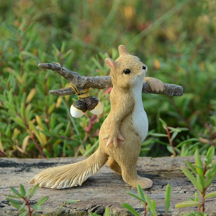 Gemmia Miniatur Gartenfee Eichhörnchen Figurine- Neues Leben Eichhörnchen Statue, Neues Leben Eichhö