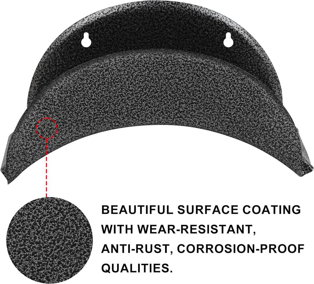 GARTOL Schlauchaufhänger aus Hartstahl, Wandhalterung, Gartenschlauchhalter, Autoschlauch und Kordel