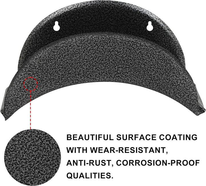 GARTOL Schlauchaufhänger aus Hartstahl, Wandhalterung, Gartenschlauchhalter, Autoschlauch und Kordel