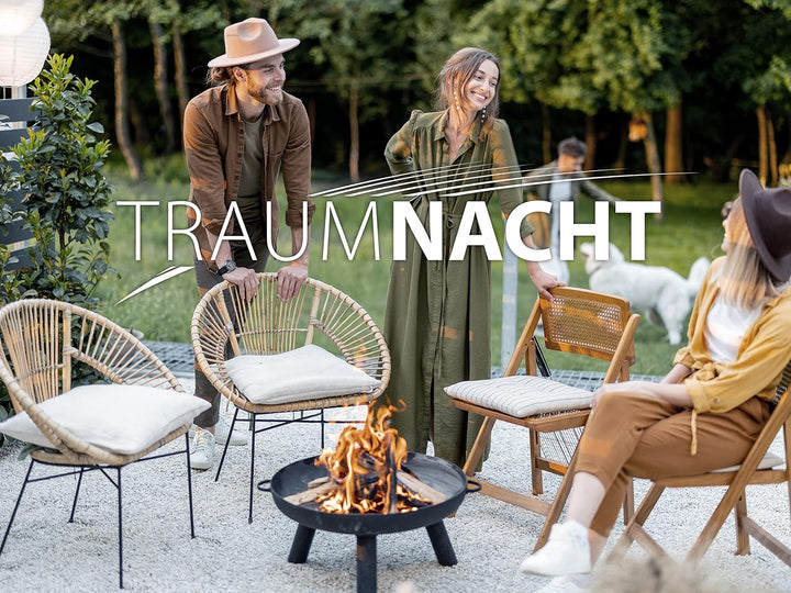 Traumnacht Komfort 4er Set Stuhlkissen/Sitzkissen Outdoor rot, Bezug abnehmbar, mit Eckbändern, 44 x