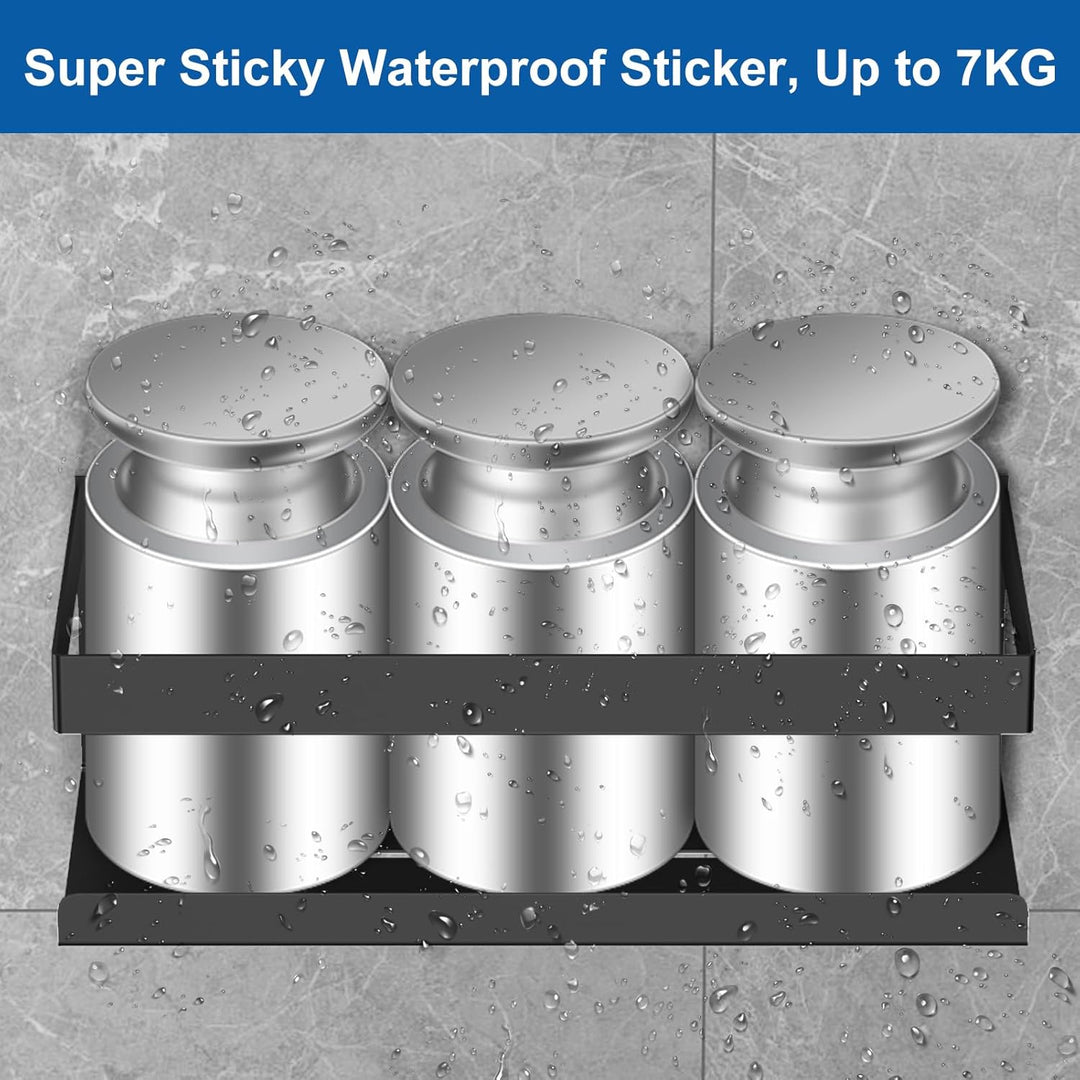 UUlioyer Duschablage Ohne Bohren, Duschregal aus Edelstahl SUS304, 2 Stück Badezimmer Regal Organize