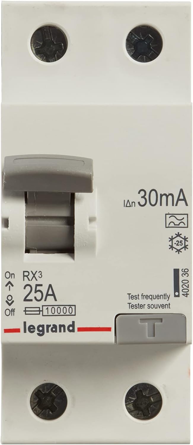 LEGRAND, FI-Schutzschalter 25A, 30mA Fehlerstromschutzschalter/RCD, 2-polig - 25A / 30mA, 402036 Bem