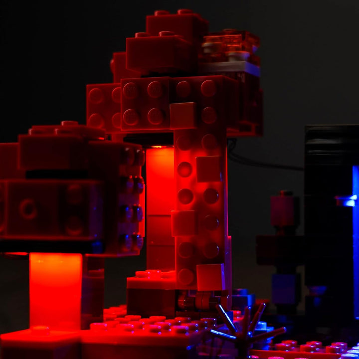 LocoLee Licht Kompatibel mit Lego Nether Portal Ambush, Nur Lichter Set - Kein Modell, Licht Beleuch