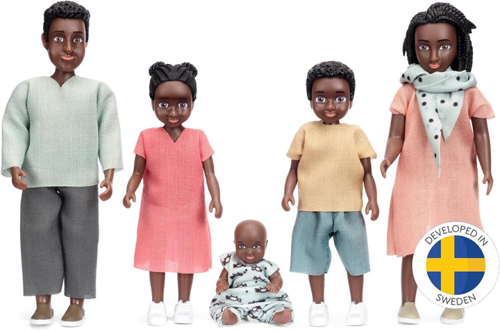 Lundby Puppenhaus Puppen für Puppenhaus Familie - Dunkelhäutige Puppenfamilie Billie - Puppenhaus Bi