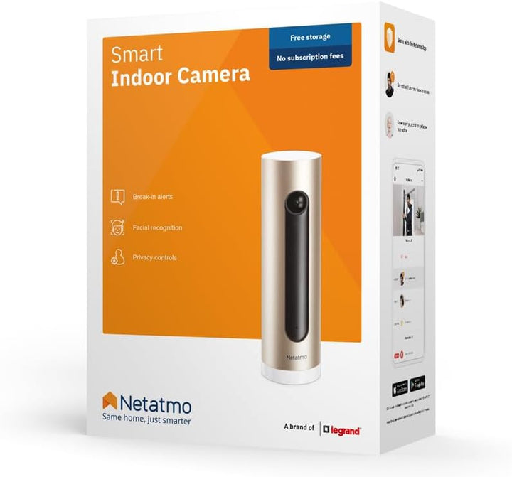 Netatmo Smarte Überwachungskamera Innen, Wlan, Bewegungserkennung, Nachtsicht, Ohne Abonnement, NSC0
