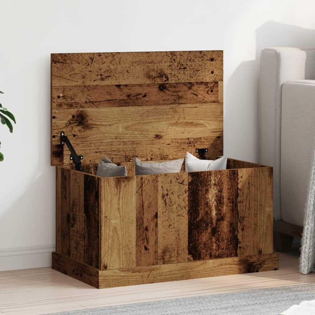 vidaXL Aufbewahrungstruhe Altholz-Optik 70x40x38 cm Holzwerkstoff, Aufbewahrungsbox, Werkzeugtruhe,