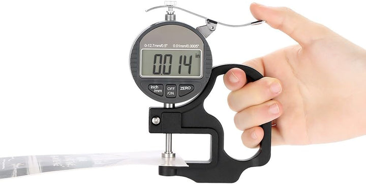 Digitales Dickenmessgerät für Papier Ledertuch Draht Messwerkzeug 0-12,7 mm Messbereich (Genauigkeit