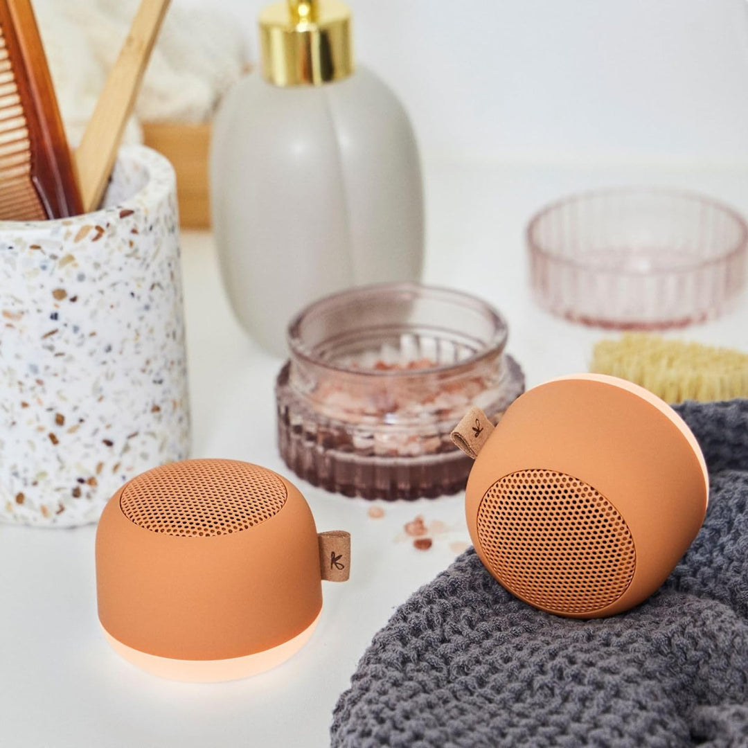 KREAFUNK Alight, magnetischer Bluetooth Lautsprecher mit Licht (Waffle orange), waffle orange