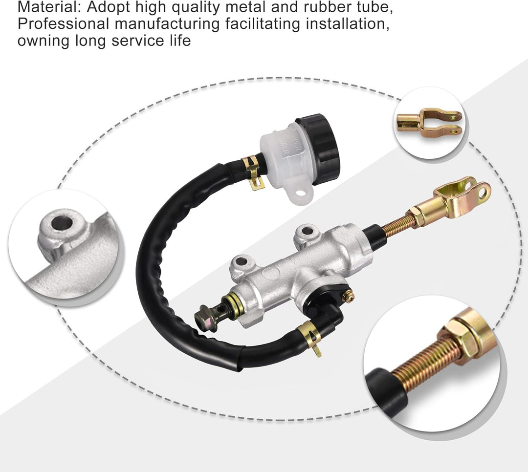 GOOFIT Motorrad Hydraulische Bremspumpe Bremszylinder hinten Fussbremse Hauptzylinder Pumpe brake cy