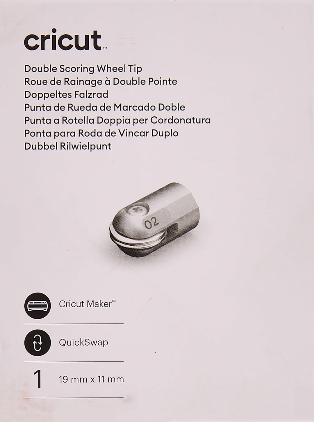 Cricut 2007448 Doppelrillrad, One Size